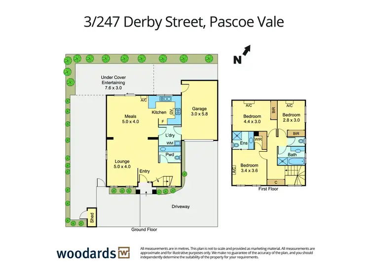 Floorplan of Homely townhouse listing, 3/247 Derby Street, Pascoe Vale VIC 3044