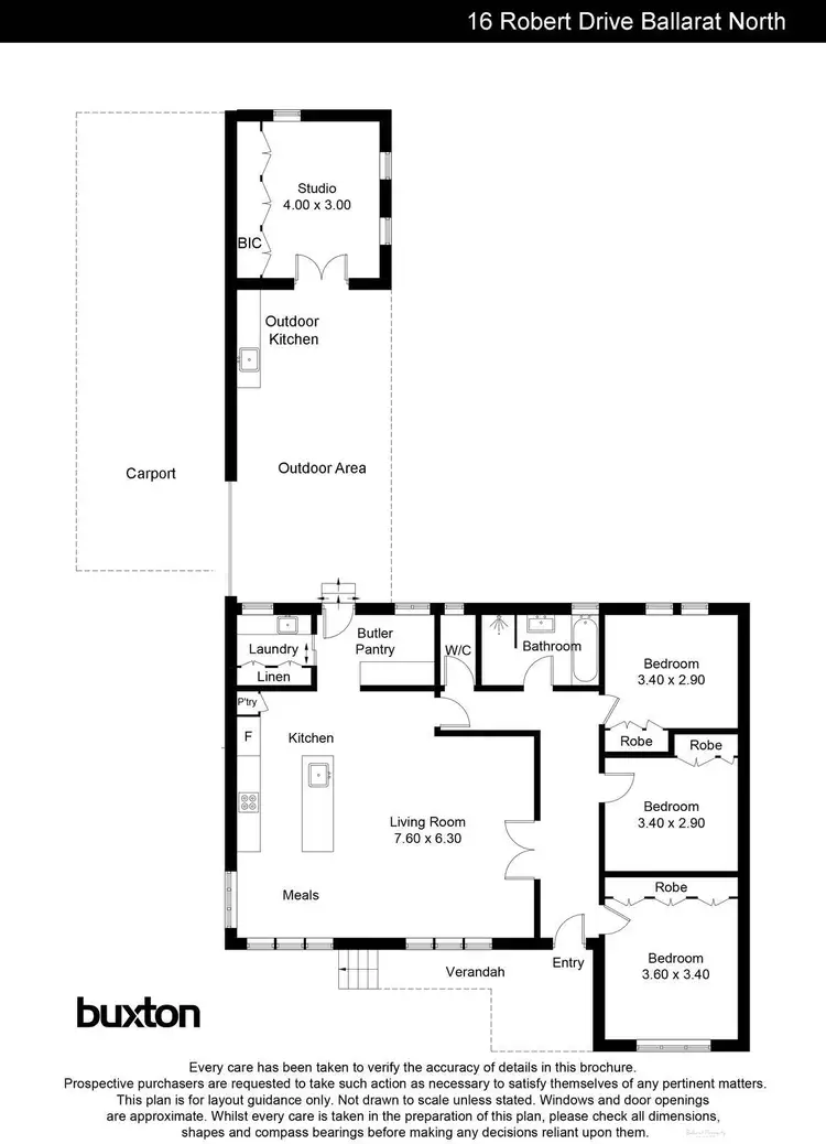 Floorplan of Homely house listing, 16 Robert Drive, Ballarat North VIC 3350