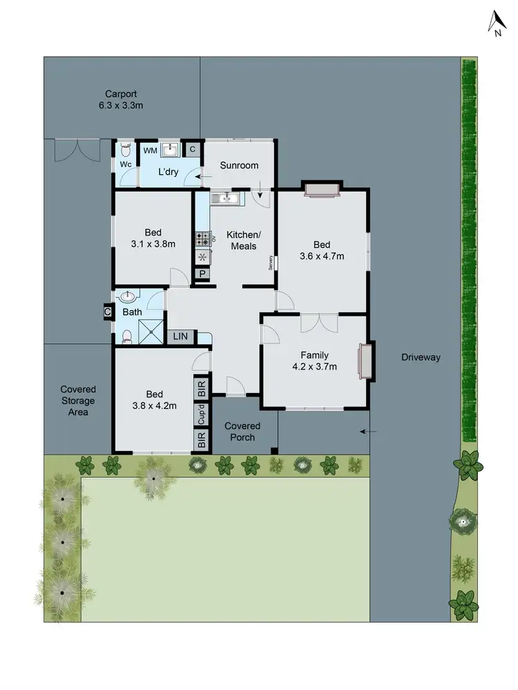 Floorplan of Homely unit listing, 1/119 Burlington Street, Oakleigh VIC 3166