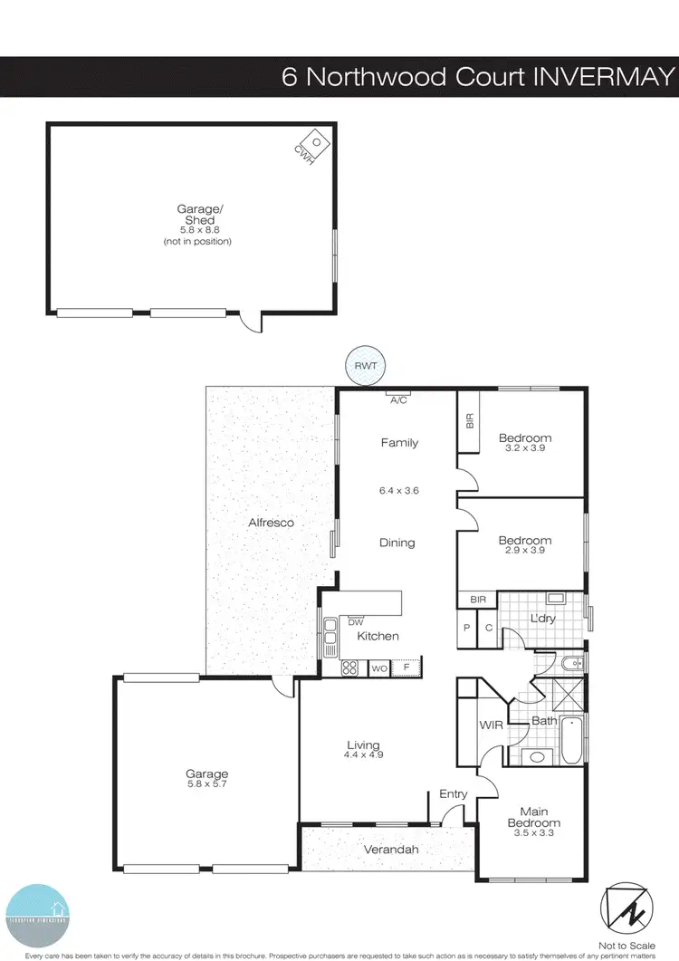 Floorplan of Homely house listing, 6 Northwood Court, Invermay Park VIC 3350