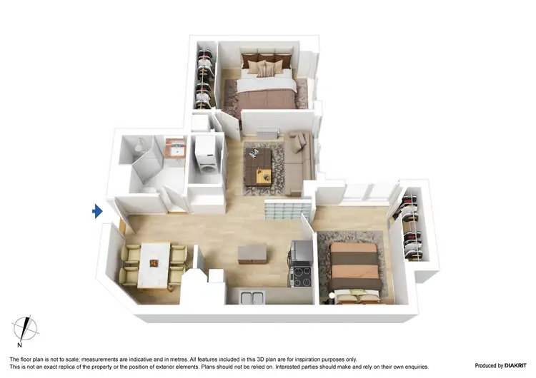 Floorplan of Homely apartment listing, 1104/339 Swanston Street, Melbourne VIC 3000