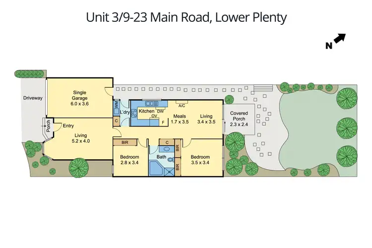 Floorplan of Homely unit listing, 3/9-13 Main Road, Lower Plenty VIC 3093