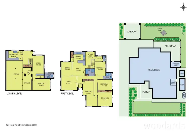 Floorplan of Homely house listing, 127 Harding Street, Coburg VIC 3058