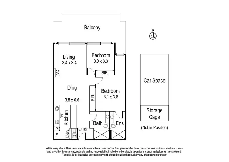 Floorplan of Homely apartment listing, 302/3 Cartmell Street, Heidelberg VIC 3084