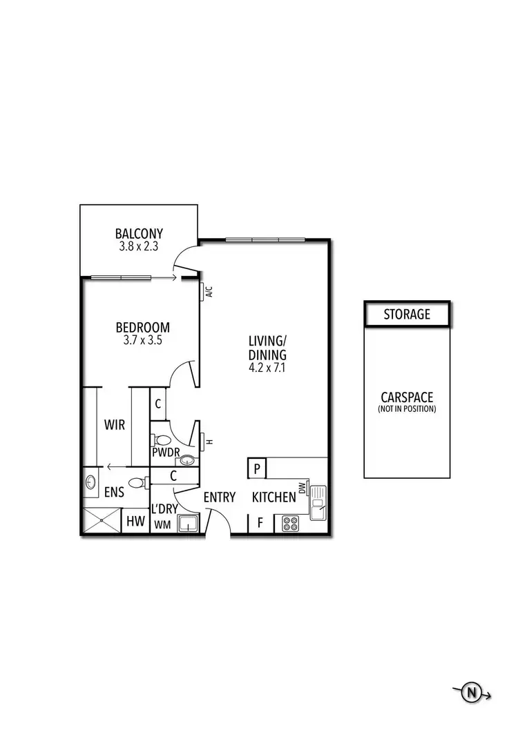 Floorplan of Homely apartment listing, 104B/1 Manna Gum Court, Coburg VIC 3058