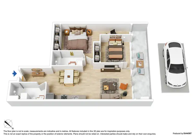 Floorplan of Homely apartment listing, 1308/118 Kavanagh Street, Southbank VIC 3006