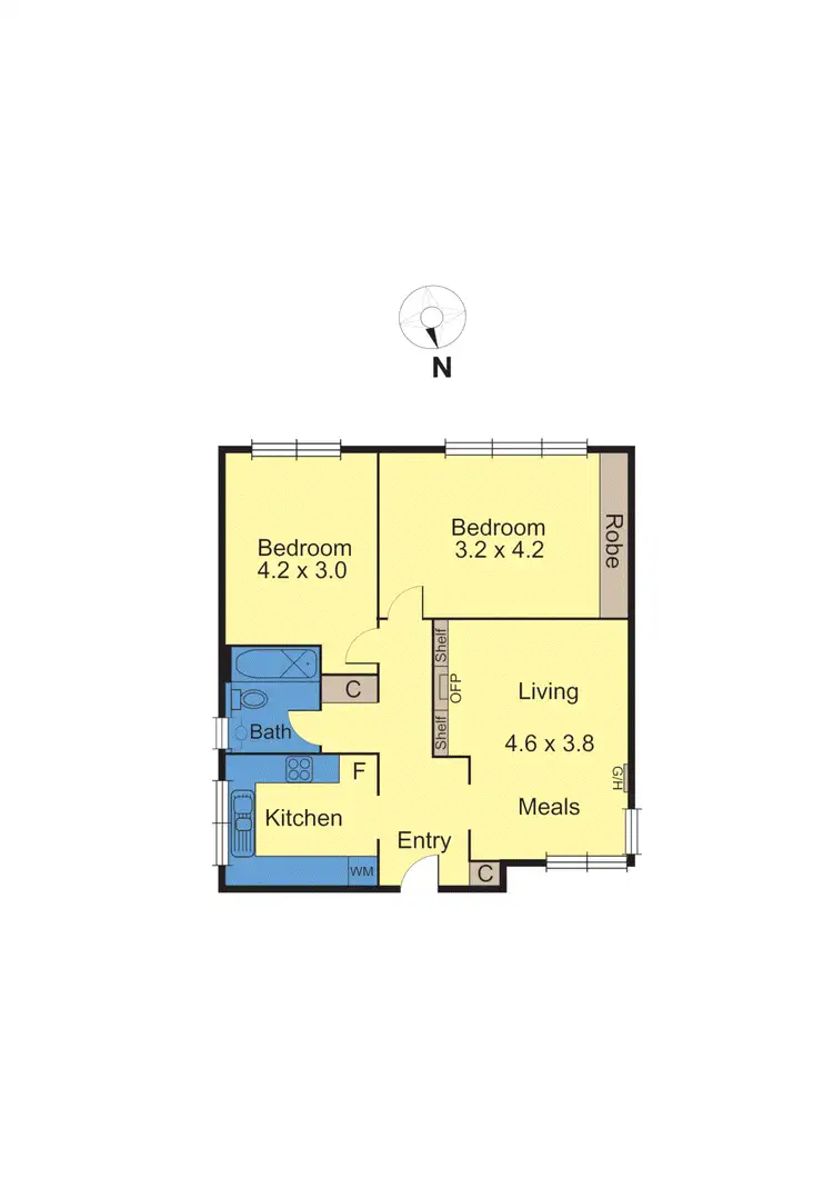 Floorplan of Homely apartment listing, 12/23 Power Street, Hawthorn VIC 3122