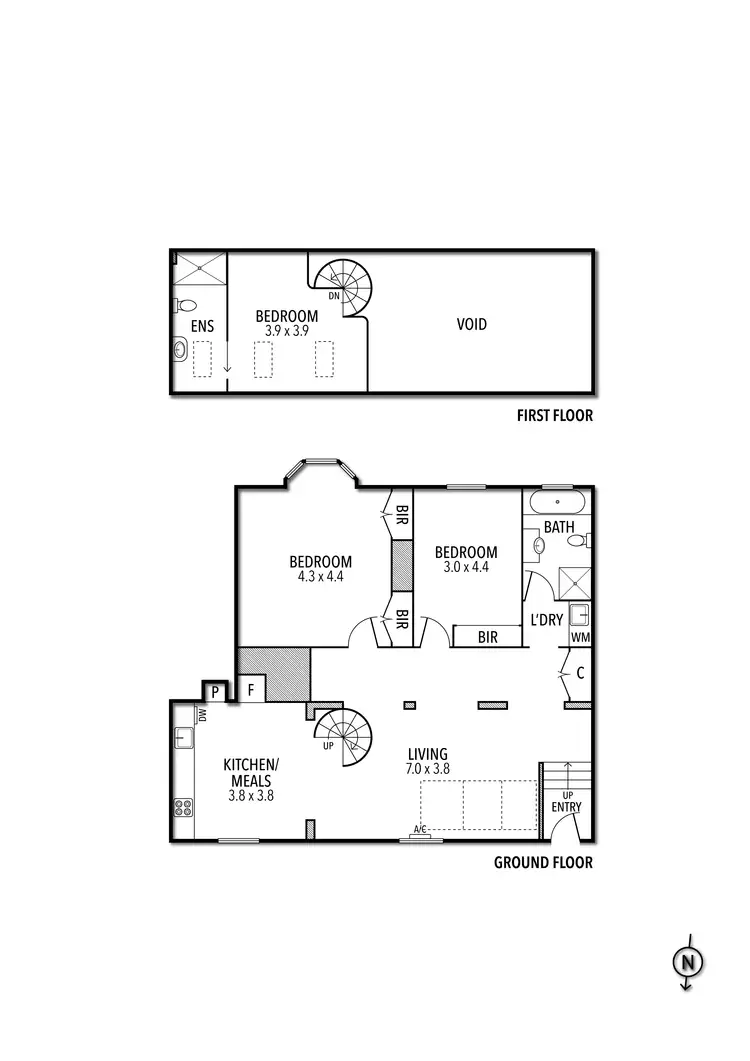 Floorplan of Homely townhouse listing, 103A Maribyrnong Road, Ascot Vale VIC 3032