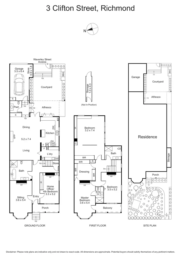 Floorplan of Homely house listing, 3 Clifton Street, Richmond VIC 3121