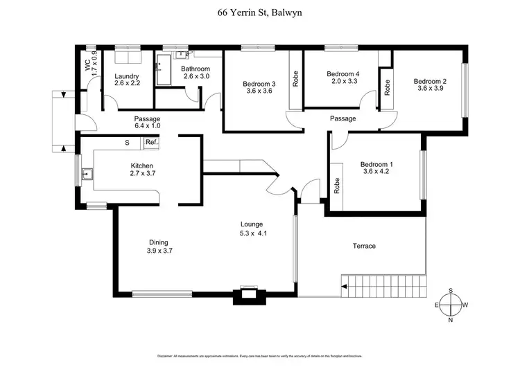 Floorplan of Homely house listing, 66 Yerrin Street, Balwyn VIC 3103