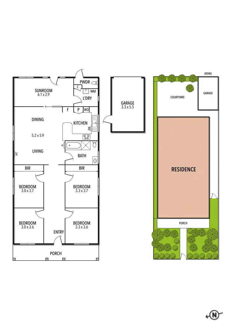 Floorplan of Homely house listing, 33 Rodda Street, Coburg VIC 3058