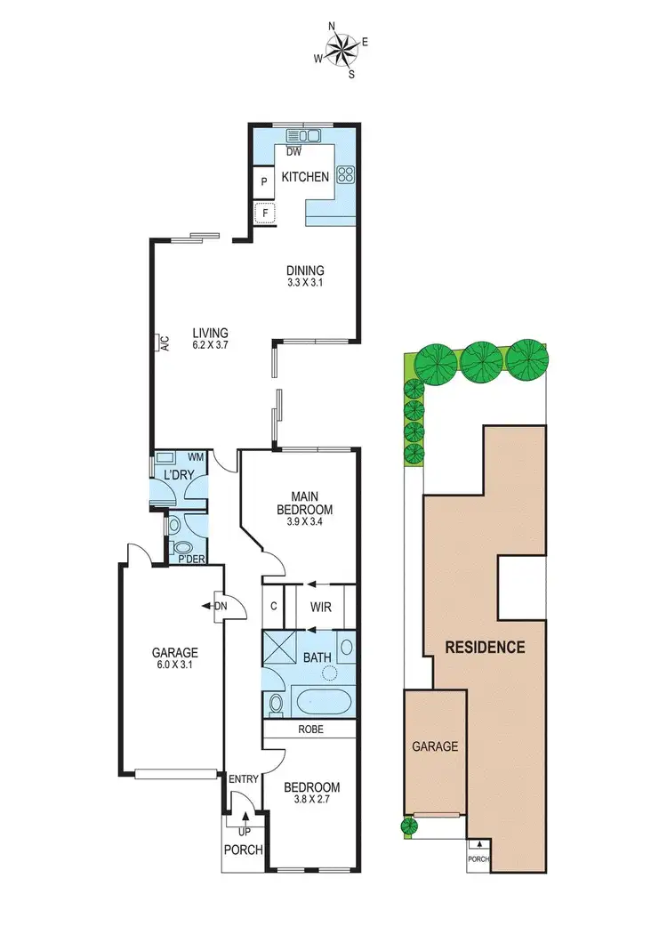 Floorplan of Homely villa listing, 3/57 Barrani Street, Bentleigh East VIC 3165