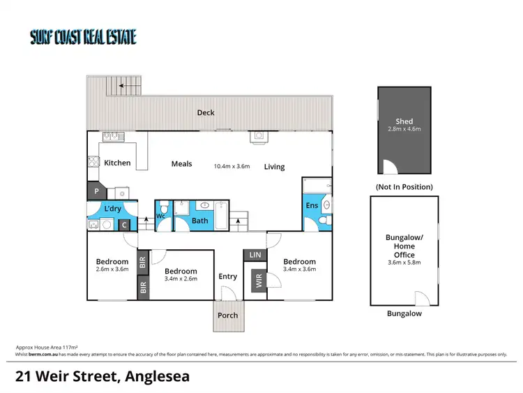 Floorplan of Homely house listing, 21 Weir Street, Anglesea VIC 3230