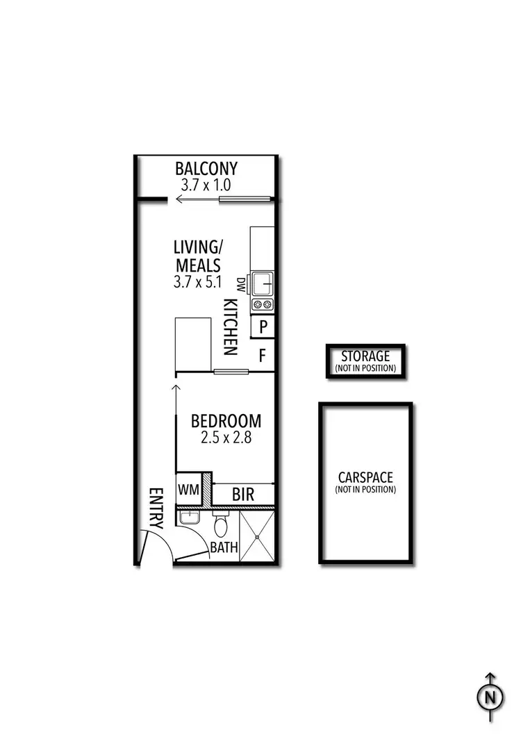 Floorplan of Homely apartment listing, 1105/555 Swanston Street, Carlton VIC 3053