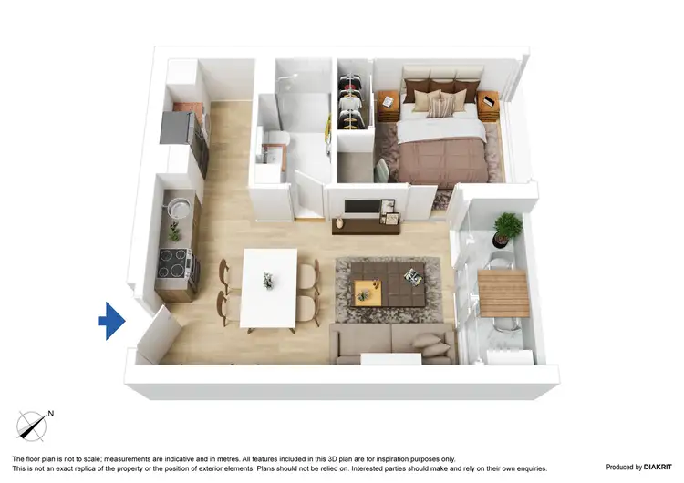 Floorplan of Homely apartment listing, 1315/33 Mackenzie Street, Melbourne VIC 3000
