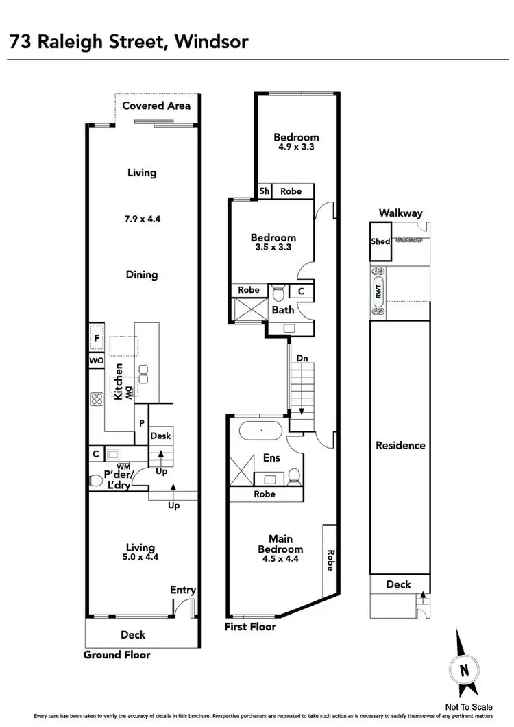 Floorplan of Homely house listing, 73 Raleigh Street, Prahran VIC 3181