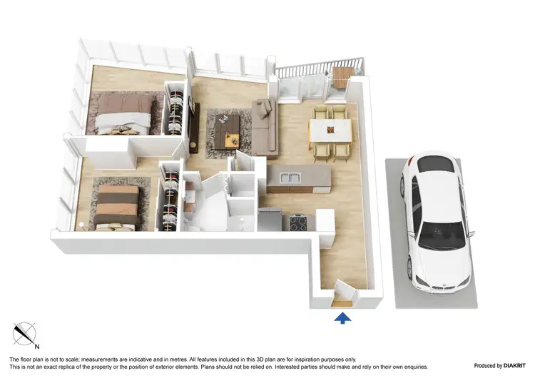 Floorplan of Homely apartment listing, 2405/180 City Road, Southbank VIC 3006