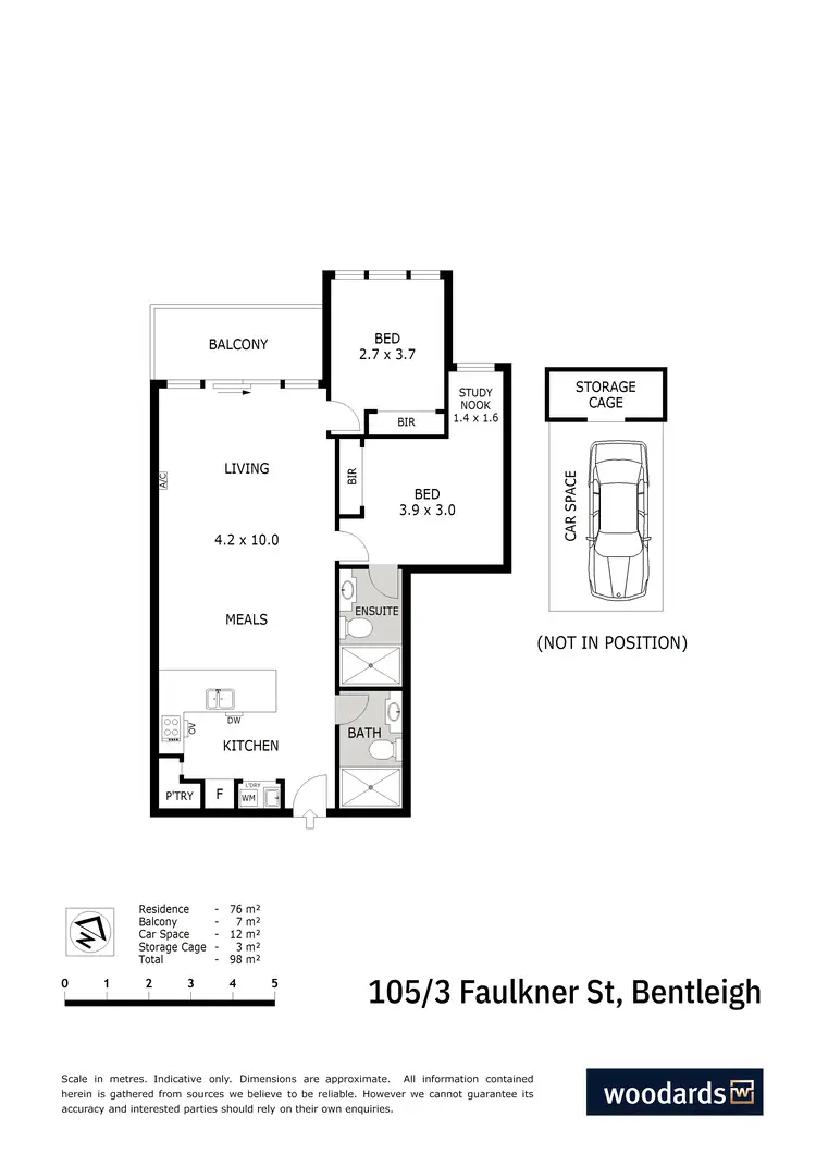 Floorplan of Homely apartment listing, 105/3 Faulkner Street, Bentleigh VIC 3204