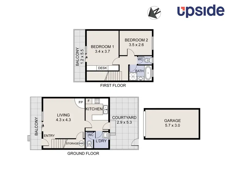 Floorplan of Homely townhouse listing, 7/39-41 Booth Street, Queanbeyan East NSW 2620
