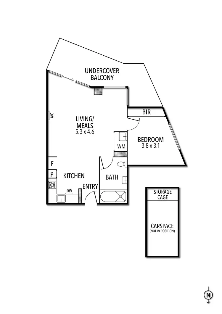 Floorplan of Homely apartment listing, 202/480 Albion Street, Brunswick West VIC 3055