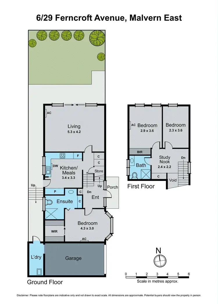 Floorplan of Homely townhouse listing, 6/29 Ferncroft Avenue, Malvern East VIC 3145