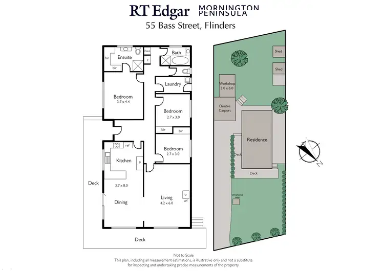 Floorplan of Homely house listing, 55 Bass Street, Flinders VIC 3929