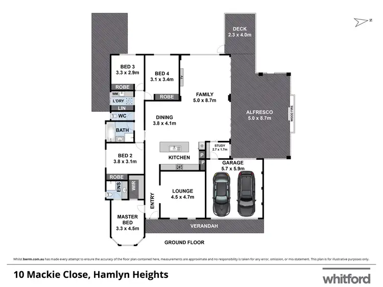 Floorplan of Homely house listing, 10 Mackie Close, Hamlyn Heights VIC 3215