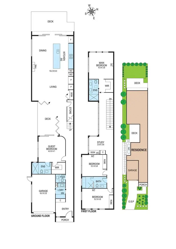 Floorplan of Homely townhouse listing, 36B Billson Street, Brighton East VIC 3187