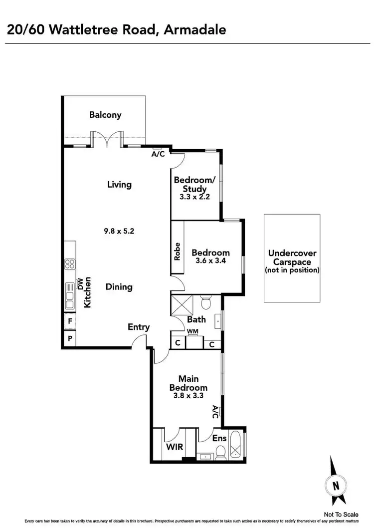Floorplan of Homely apartment listing, 20/60 Wattletree Road, Armadale VIC 3143