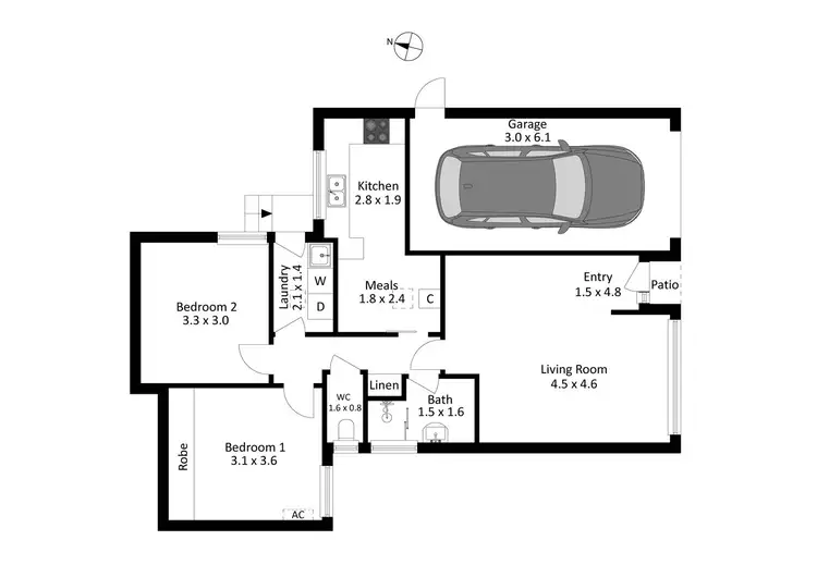 Floorplan of Homely unit listing, 3/6 Brougham Street, Box Hill VIC 3128