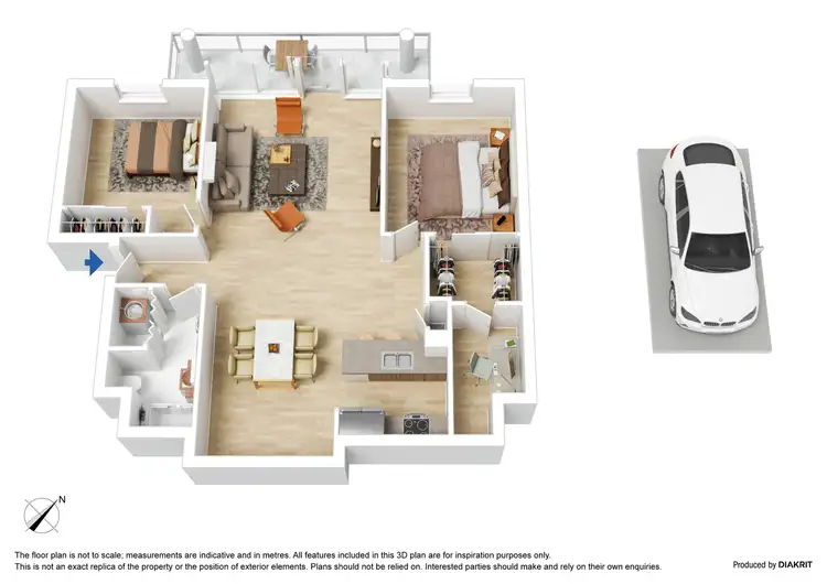 Floorplan of Homely apartment listing, 175/83 Whiteman Street, Southbank VIC 3006