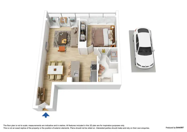 Floorplan of Homely apartment listing, 808/38 Bank Street, South Melbourne VIC 3205