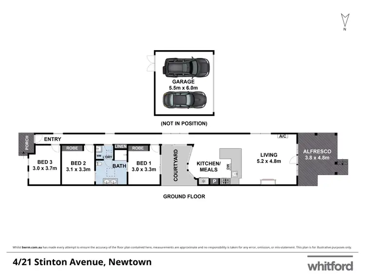Floorplan of Homely townhouse listing, 4/21 Stinton Avenue, Newtown VIC 3220