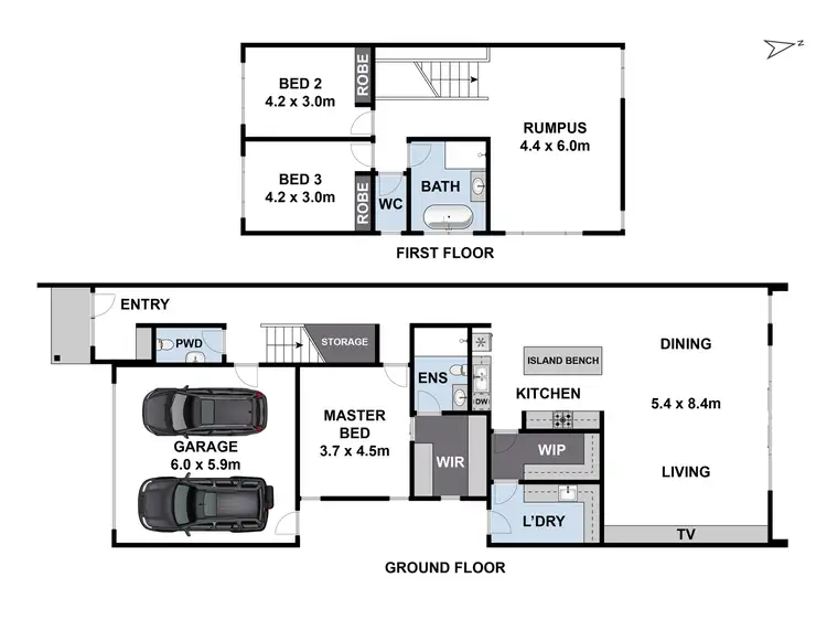 Floorplan of Homely townhouse listing, 360b Autumn Street, Herne Hill VIC 3218