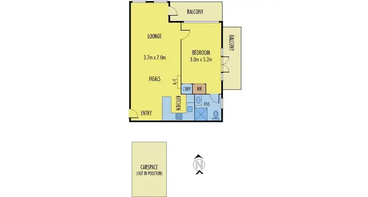Floorplan of Homely apartment listing, 313/445 Royal Parade, Parkville VIC 3052