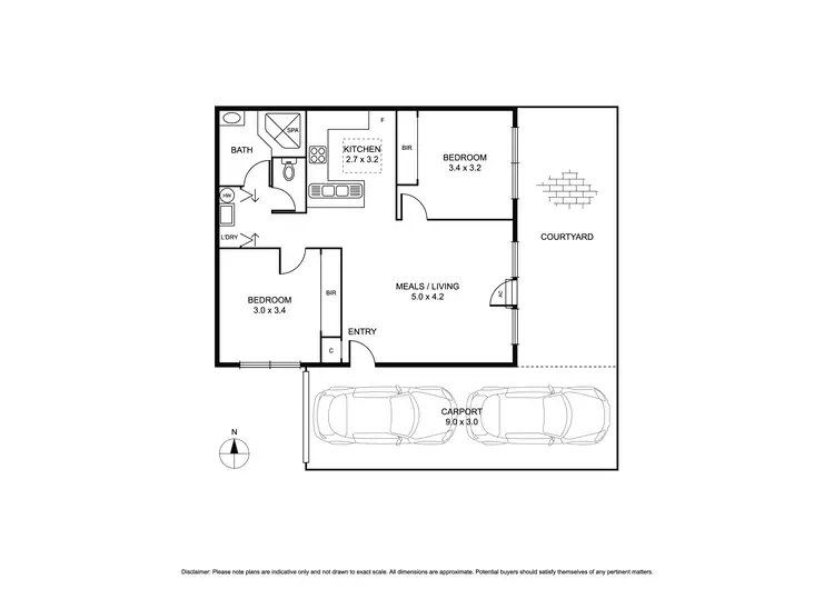 Floorplan of Homely unit listing, 2/294 Jasper Road, Mckinnon VIC 3204