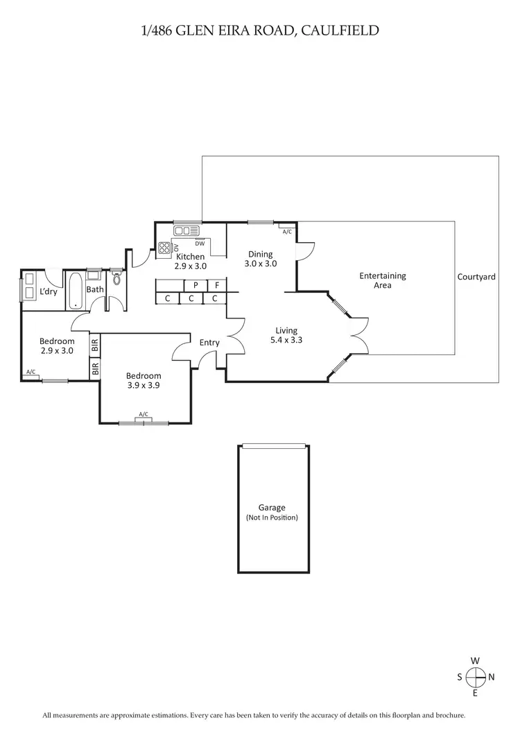 Floorplan of Homely apartment listing, 1/486 Glen Eira Road, Caulfield VIC 3162