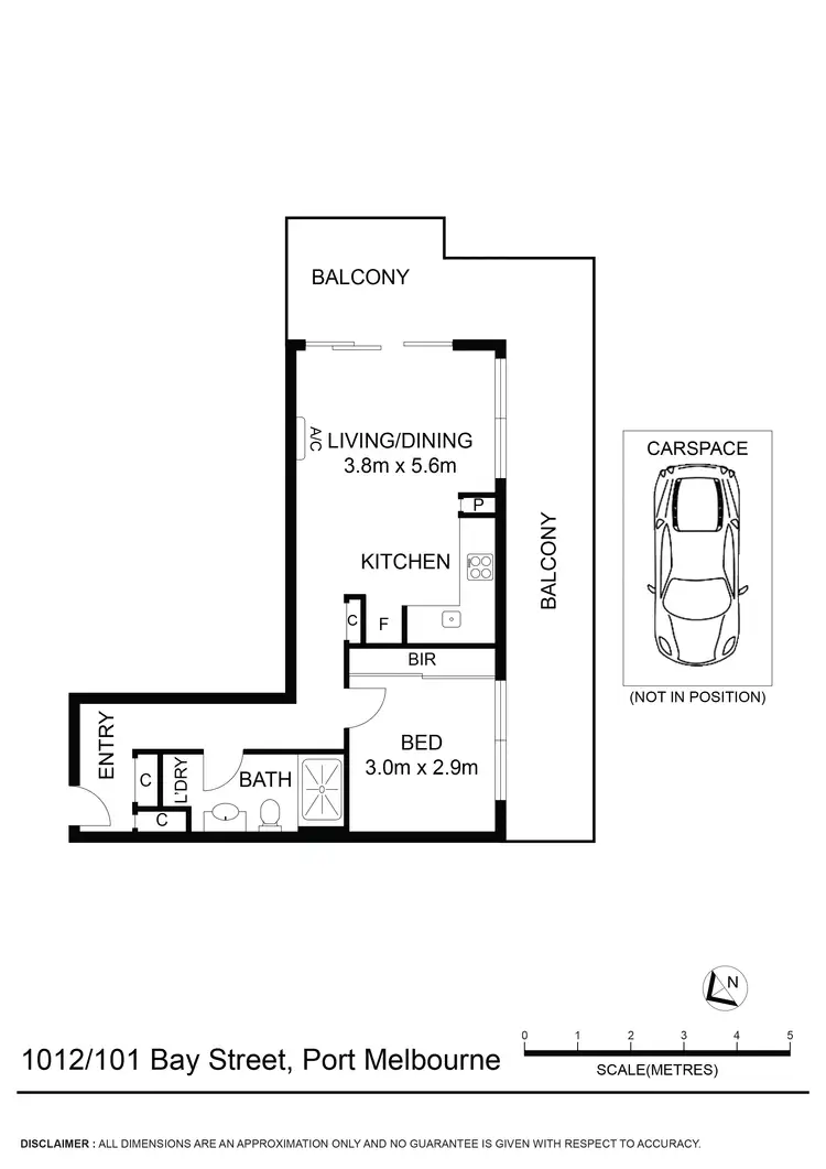 Floorplan of Homely apartment listing, 1012/101 Bay Street, Port Melbourne VIC 3207