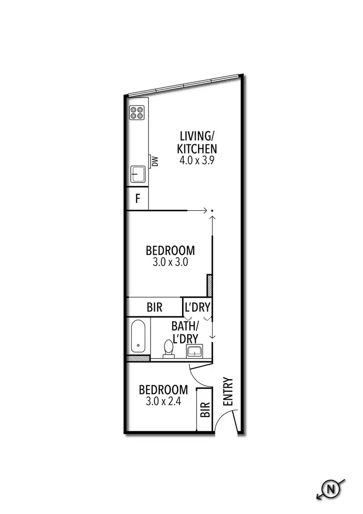 Floorplan of Homely apartment listing, 2316/18 Mt Alexander Road, Travancore VIC 3032