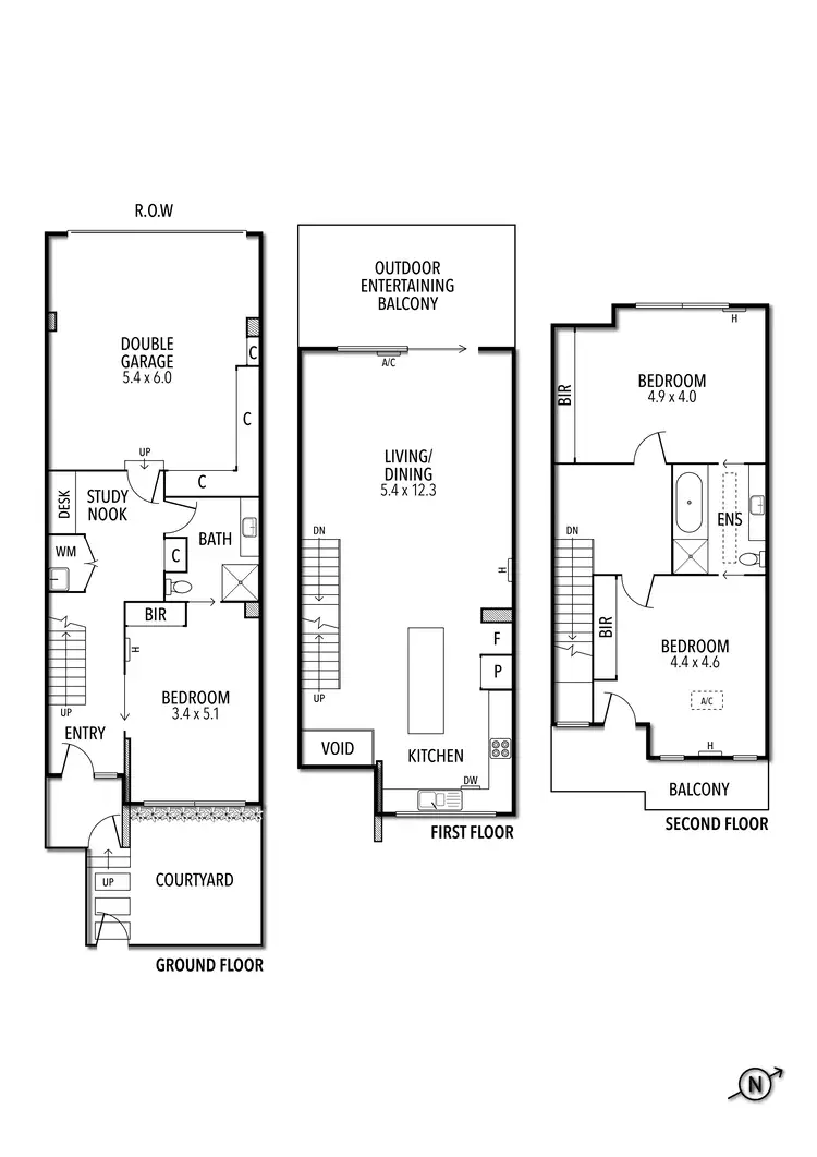 Floorplan of Homely townhouse listing, 4/26 Redfern Road, Hawthorn East VIC 3123
