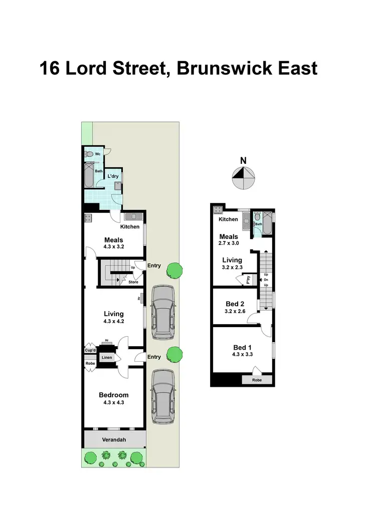 Floorplan of Homely house listing, 16 & 16A Lord Street, Brunswick East VIC 3057