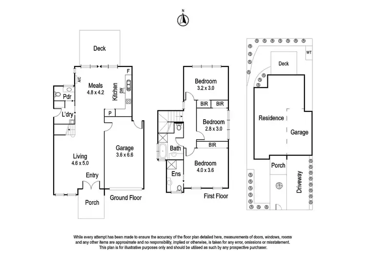 Floorplan of Homely townhouse listing, 1/127 Ford Street, Ivanhoe VIC 3079