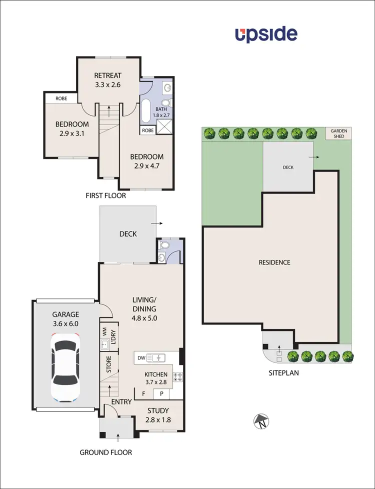 Floorplan of Homely townhouse listing, 3/7 Ceram Court, Heidelberg West VIC 3081