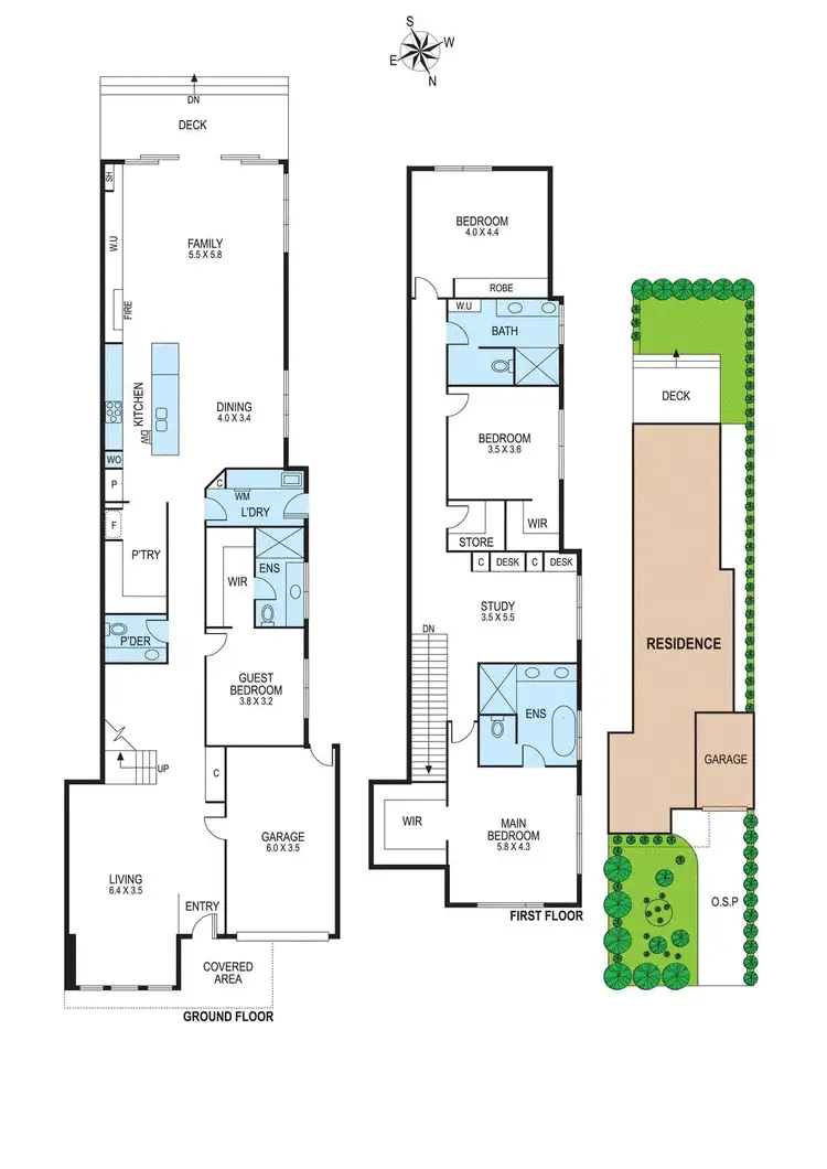 Floorplan of Homely townhouse listing, 58A Tudor Street, Bentleigh East VIC 3165
