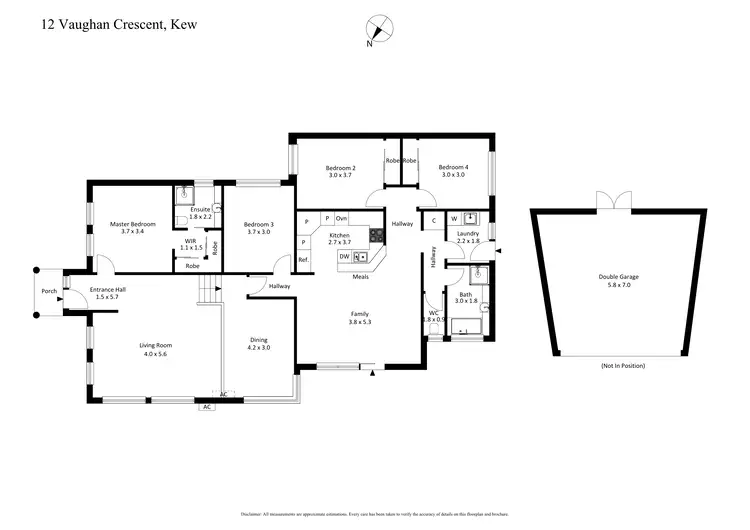 Floorplan of Homely house listing, 12 Vaughan Crescent, Kew VIC 3101