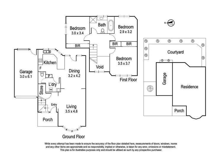 Floorplan of Homely townhouse listing, 6/2-10 Fulham Road, Alphington VIC 3078