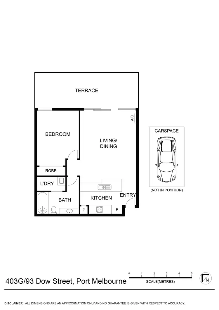 Floorplan of Homely apartment listing, 403G/93 Dow Street, Port Melbourne VIC 3207
