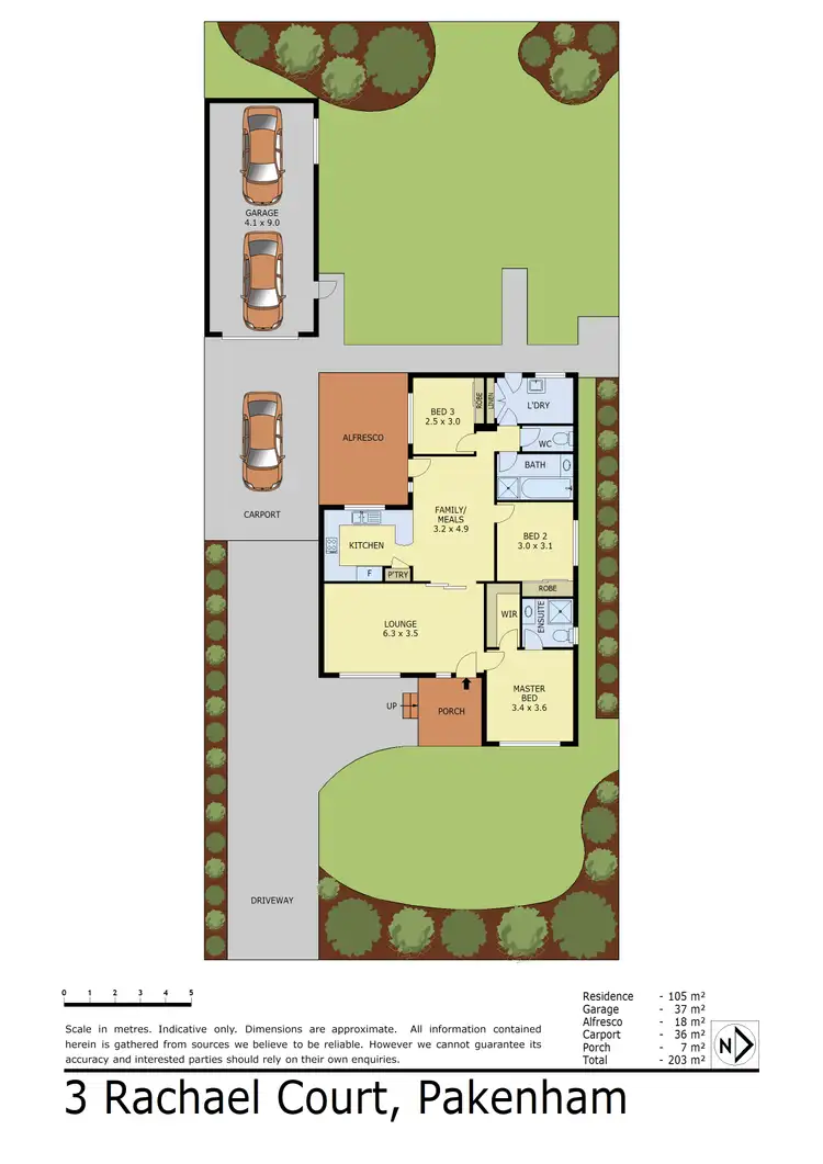 Floorplan of Homely house listing, 3 Rachael Court, Pakenham VIC 3810
