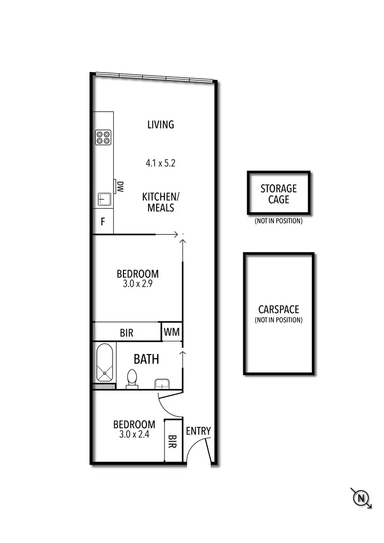 Floorplan of Homely apartment listing, 1416/18 Mt Alexander Road, Travancore VIC 3032
