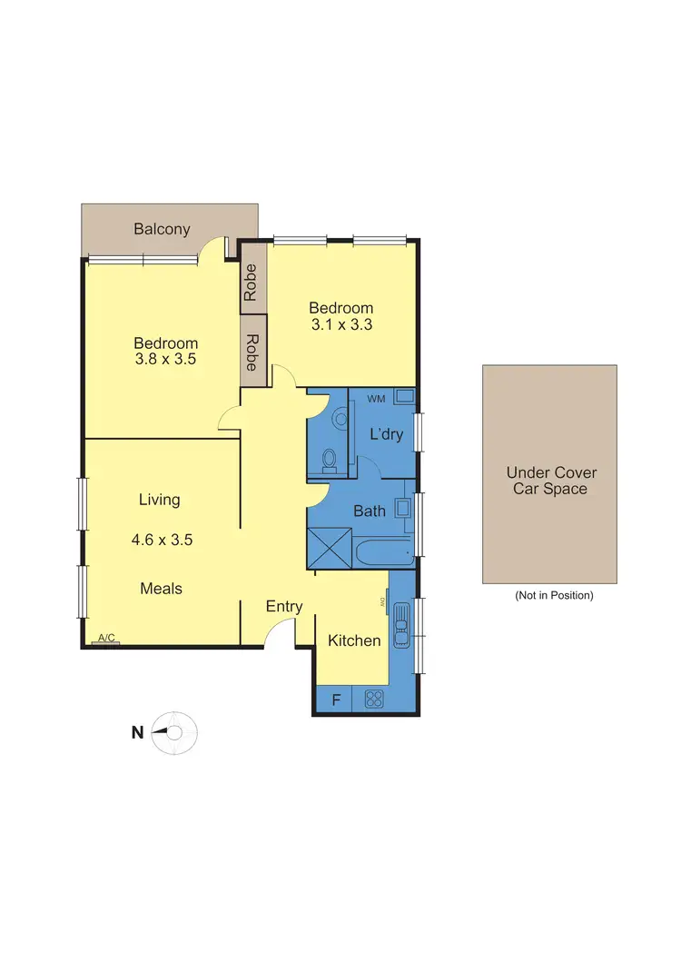 Floorplan of Homely apartment listing, 1/55 Brougham Street, Kew VIC 3101